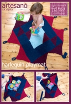 Harlequin playmat - uppskrift / Pattern image