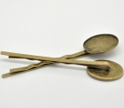 Antík bronse hárspennur / 50stk image
