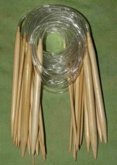 Bambus 100 cm hringprjónar